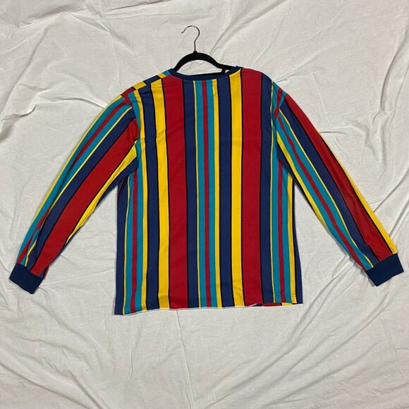Fresh Prints of BelAire Long Sleeve T - Flashy Colorful Stripes, 100% Cotton - Picture 4 of 4